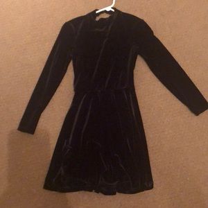 Black velvet dress